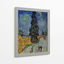 Camino con ciprés bajo el cielo estrellado - Vincent Van Gogh | Cuadro decorativo de Canvas Lab