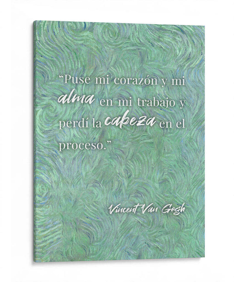 Mi corazón y mi alma en mi trabajo | Cuadro decorativo de Canvas Lab