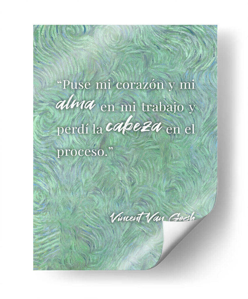 Mi corazón y mi alma en mi trabajo | Cuadro decorativo de Canvas Lab