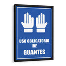 Uso obligatorio de guantes | Cuadro decorativo de Canvas Lab