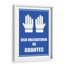 Uso obligatorio de guantes | Cuadro decorativo de Canvas Lab