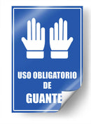 Uso obligatorio de guantes | Cuadro decorativo de Canvas Lab