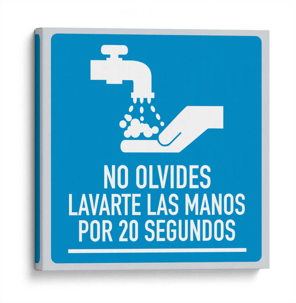 Lavarte las manos por 20 segundos | Cuadro decorativo de Canvas Lab