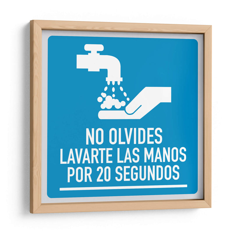 Lavarte las manos por 20 segundos | Cuadro decorativo de Canvas Lab