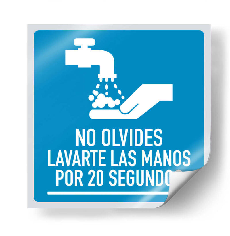 Lavarte las manos por 20 segundos | Cuadro decorativo de Canvas Lab