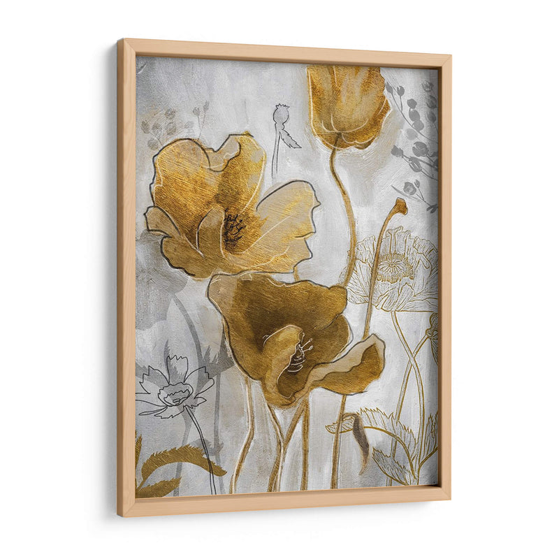 Flowerfield De Oro Y Plata I - Studio W | Cuadro decorativo de Canvas Lab