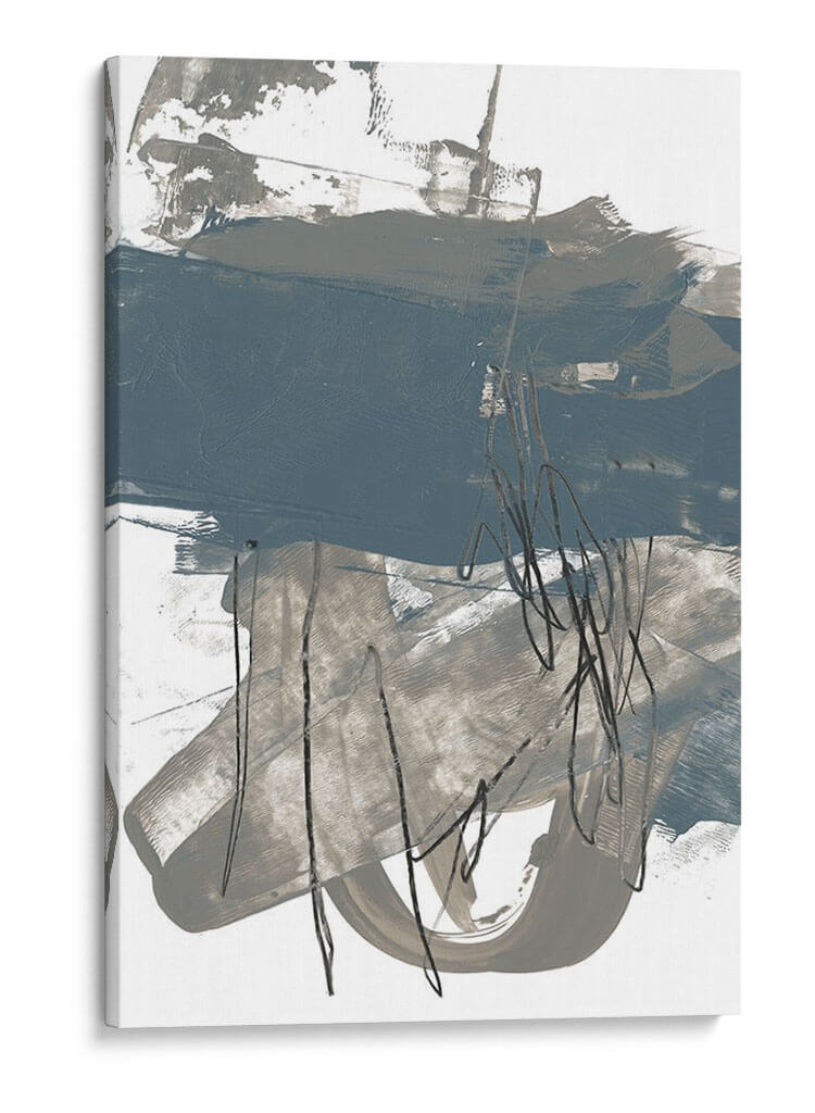 Deslizamiento Azul Y Gris I - Jennifer Goldberger | Cuadro decorativo de Canvas Lab