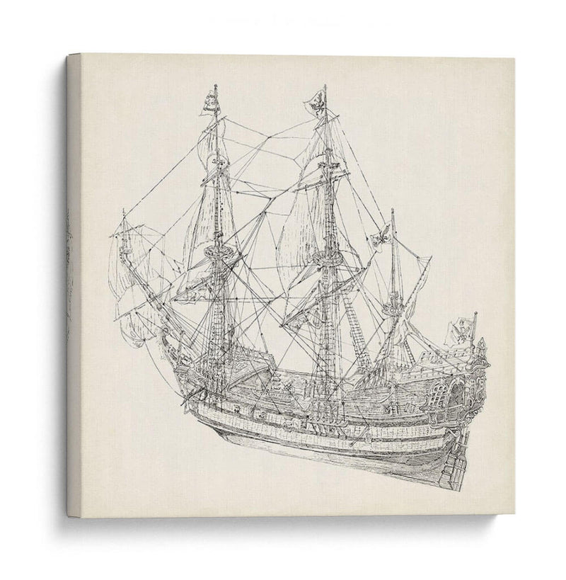 Boceto De Barco Antiguo I - Kathryn Phillips | Cuadro decorativo de Canvas Lab