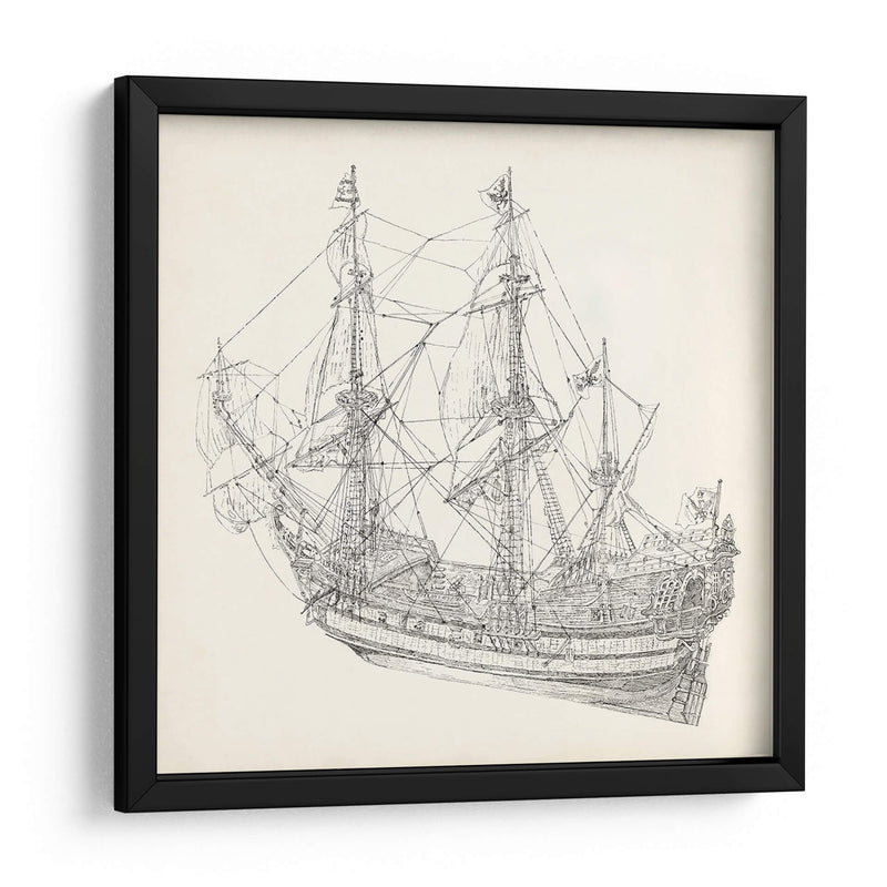 Boceto De Barco Antiguo I - Kathryn Phillips | Cuadro decorativo de Canvas Lab