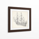 Boceto De Barco Antiguo I - Kathryn Phillips | Cuadro decorativo de Canvas Lab