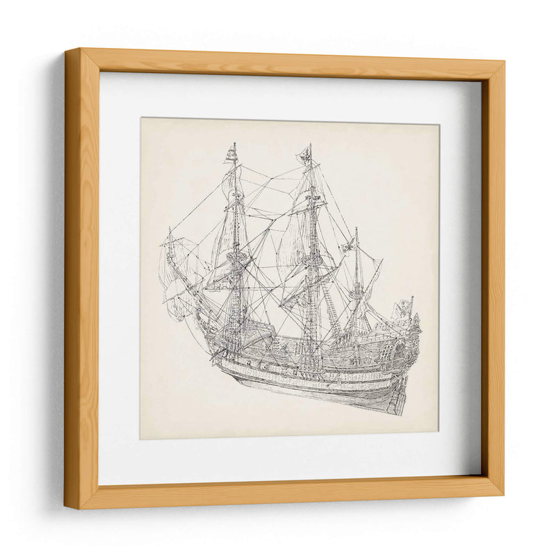 Boceto De Barco Antiguo I - Kathryn Phillips | Cuadro decorativo de Canvas Lab