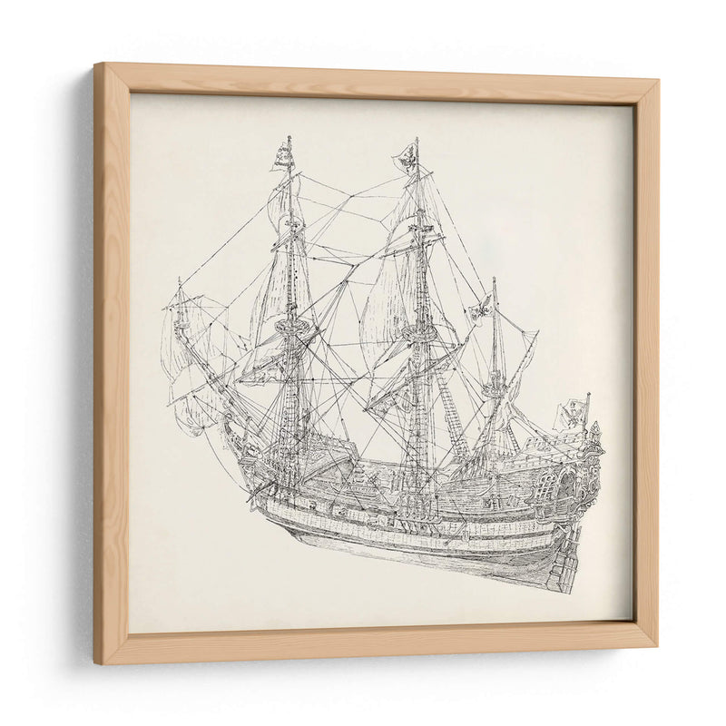 Boceto De Barco Antiguo I - Kathryn Phillips | Cuadro decorativo de Canvas Lab