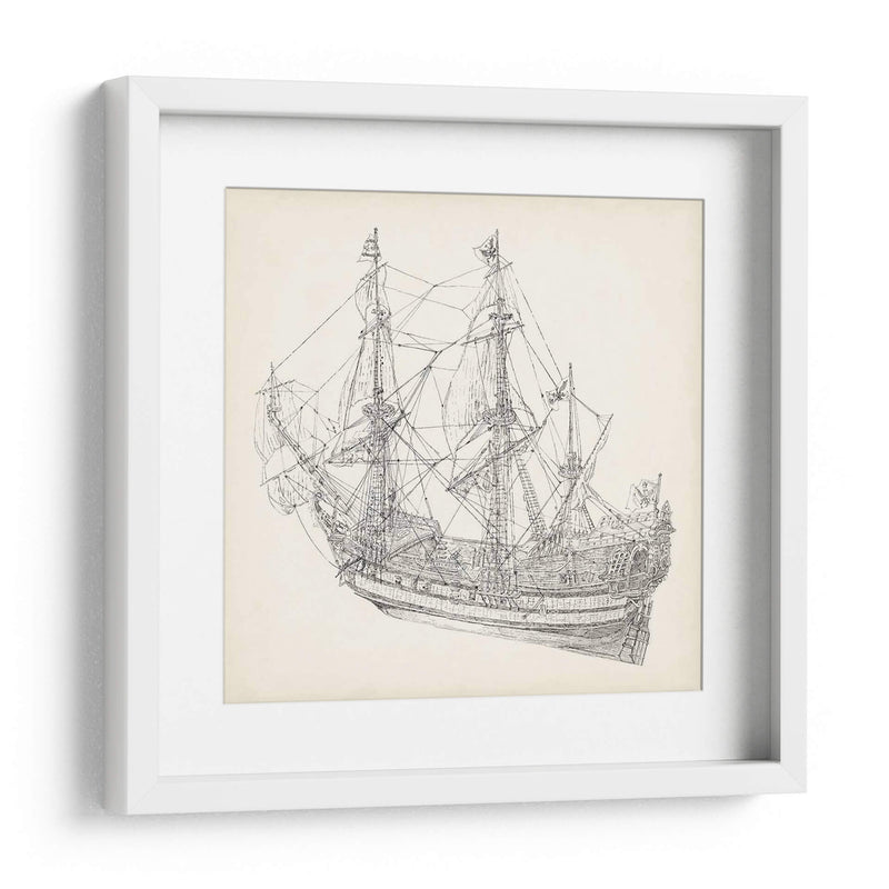 Boceto De Barco Antiguo I - Kathryn Phillips | Cuadro decorativo de Canvas Lab