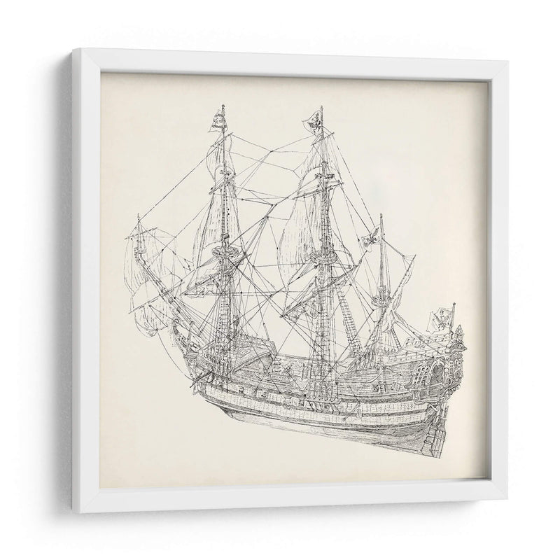 Boceto De Barco Antiguo I - Kathryn Phillips | Cuadro decorativo de Canvas Lab