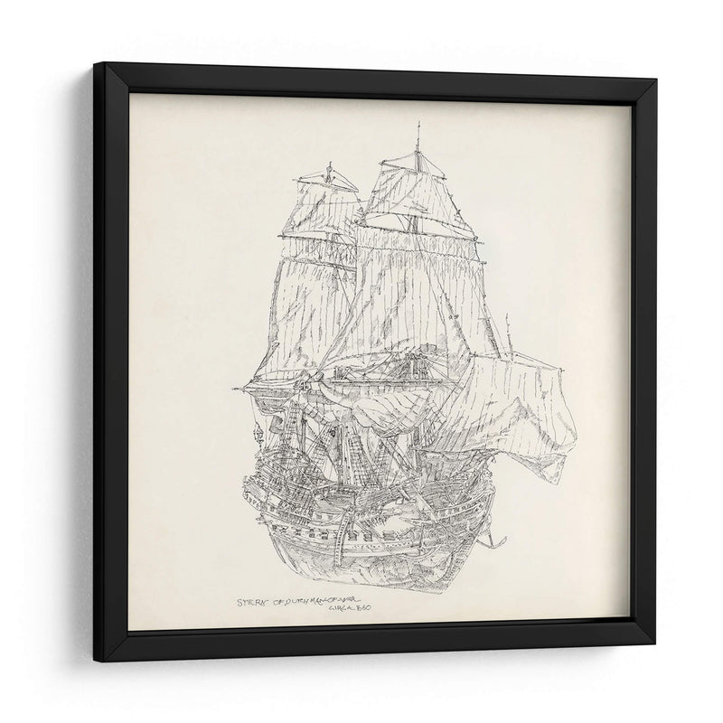 Boceto De Barco Antiguo V - Kathryn Phillips | Cuadro decorativo de Canvas Lab