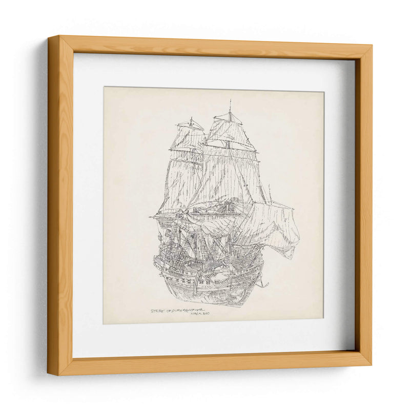 Boceto De Barco Antiguo V - Kathryn Phillips | Cuadro decorativo de Canvas Lab