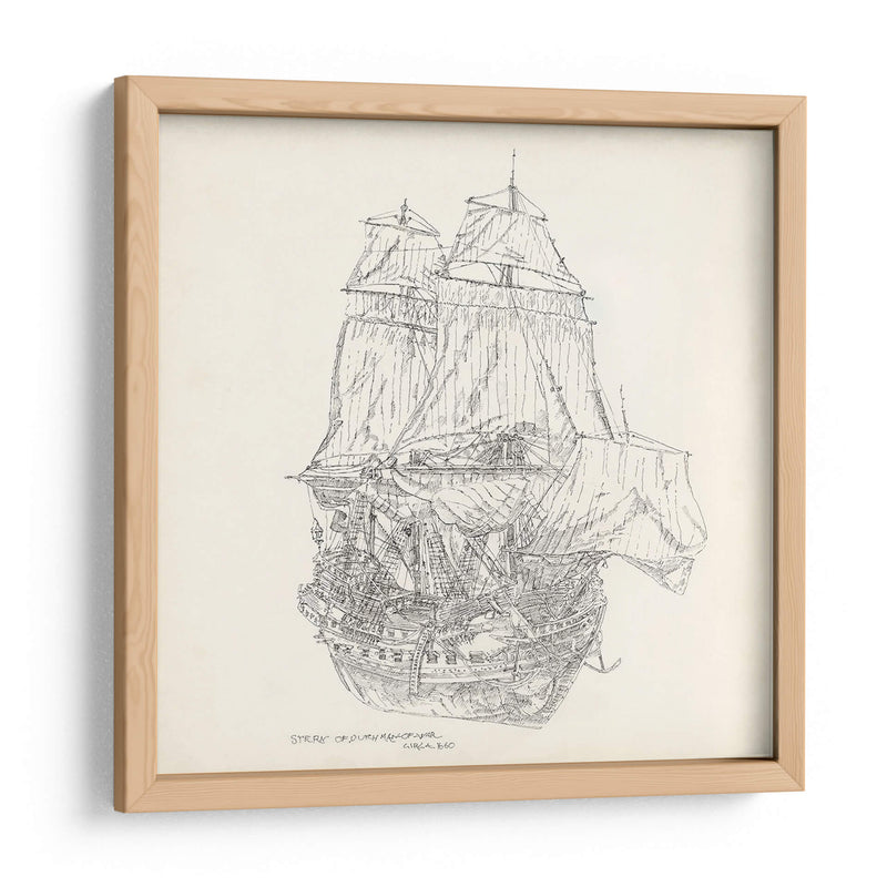 Boceto De Barco Antiguo V - Kathryn Phillips | Cuadro decorativo de Canvas Lab