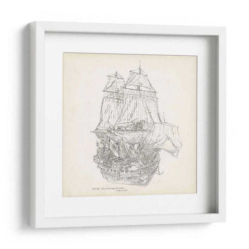 Boceto De Barco Antiguo V - Kathryn Phillips | Cuadro decorativo de Canvas Lab