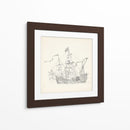 Boceto De Barco Antiguo Vi - Kathryn Phillips | Cuadro decorativo de Canvas Lab
