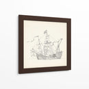 Boceto De Barco Antiguo Vi - Kathryn Phillips | Cuadro decorativo de Canvas Lab