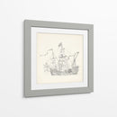 Boceto De Barco Antiguo Vi - Kathryn Phillips | Cuadro decorativo de Canvas Lab