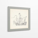Boceto De Barco Antiguo Vi - Kathryn Phillips | Cuadro decorativo de Canvas Lab