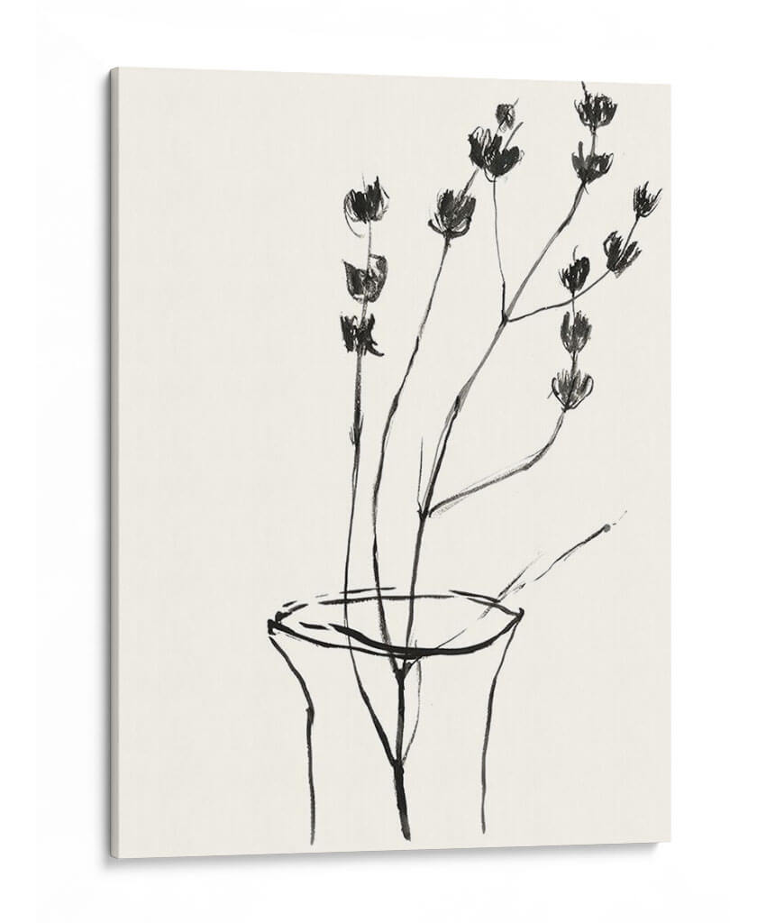 Bosquejo De Flor Ingenuo Iii - Jennifer Goldberger | Cuadro decorativo de Canvas Lab