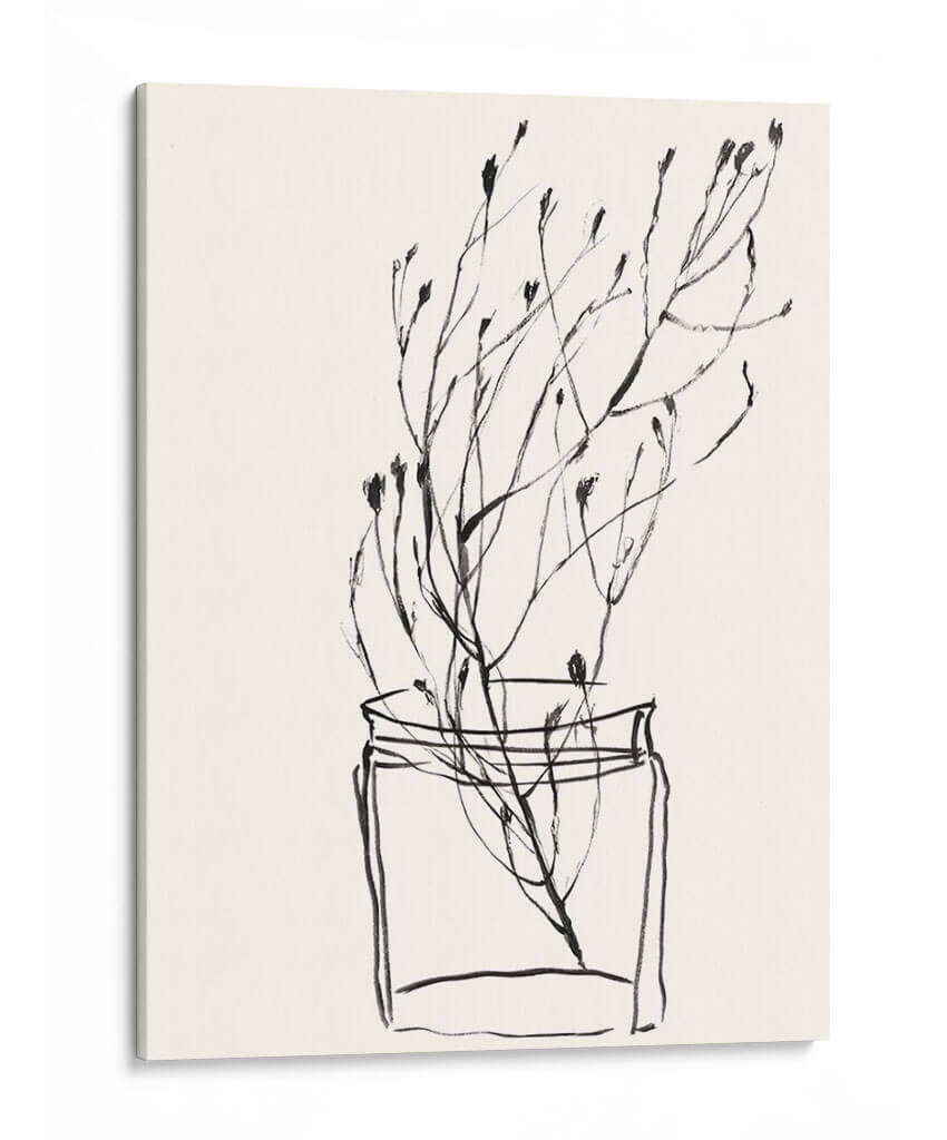 Boceto De Flor Ingenuo V - Jennifer Goldberger | Cuadro decorativo de Canvas Lab