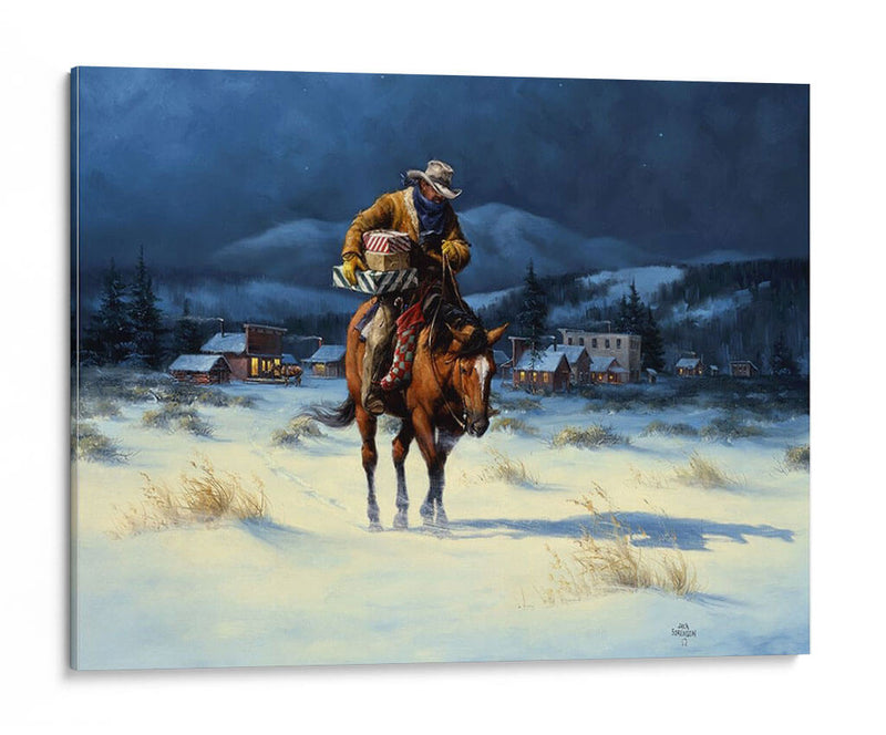 Trayendo La Casa De Navidad - Jack Sorenson | Cuadro decorativo de Canvas Lab