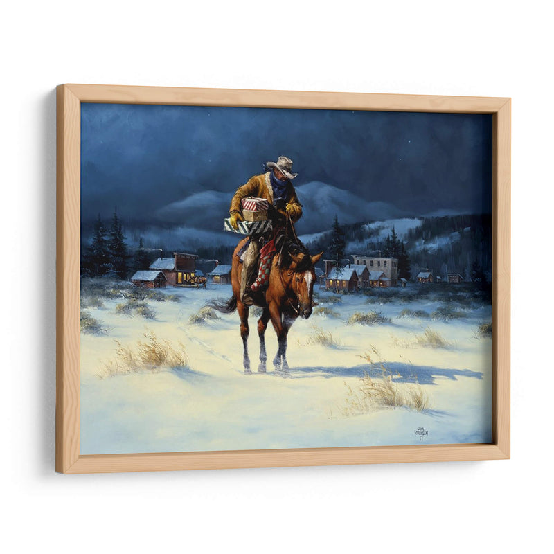 Trayendo La Casa De Navidad - Jack Sorenson | Cuadro decorativo de Canvas Lab