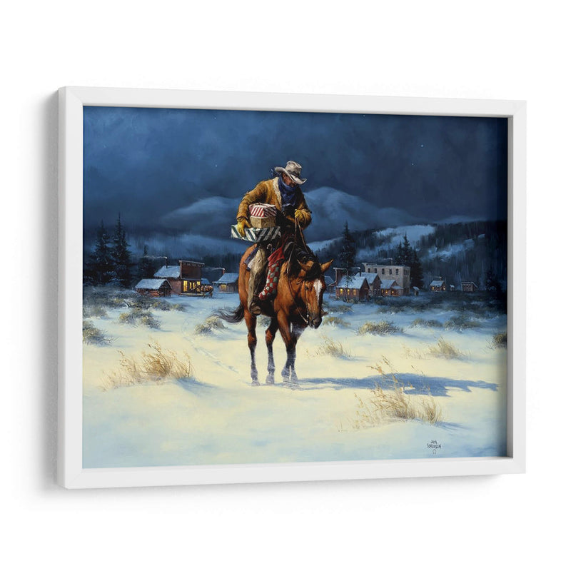 Trayendo La Casa De Navidad - Jack Sorenson | Cuadro decorativo de Canvas Lab