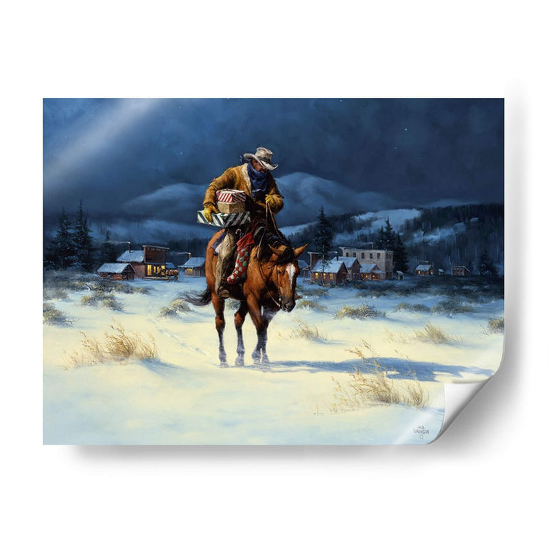 Trayendo La Casa De Navidad - Jack Sorenson | Cuadro decorativo de Canvas Lab