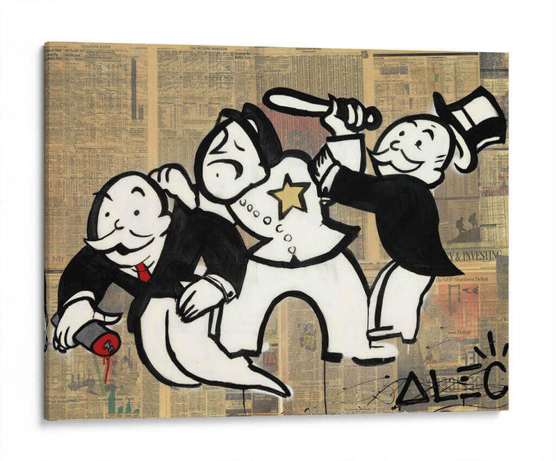 Arrested Monopoly - Alec Monopoly | Cuadro decorativo de Canvas Lab