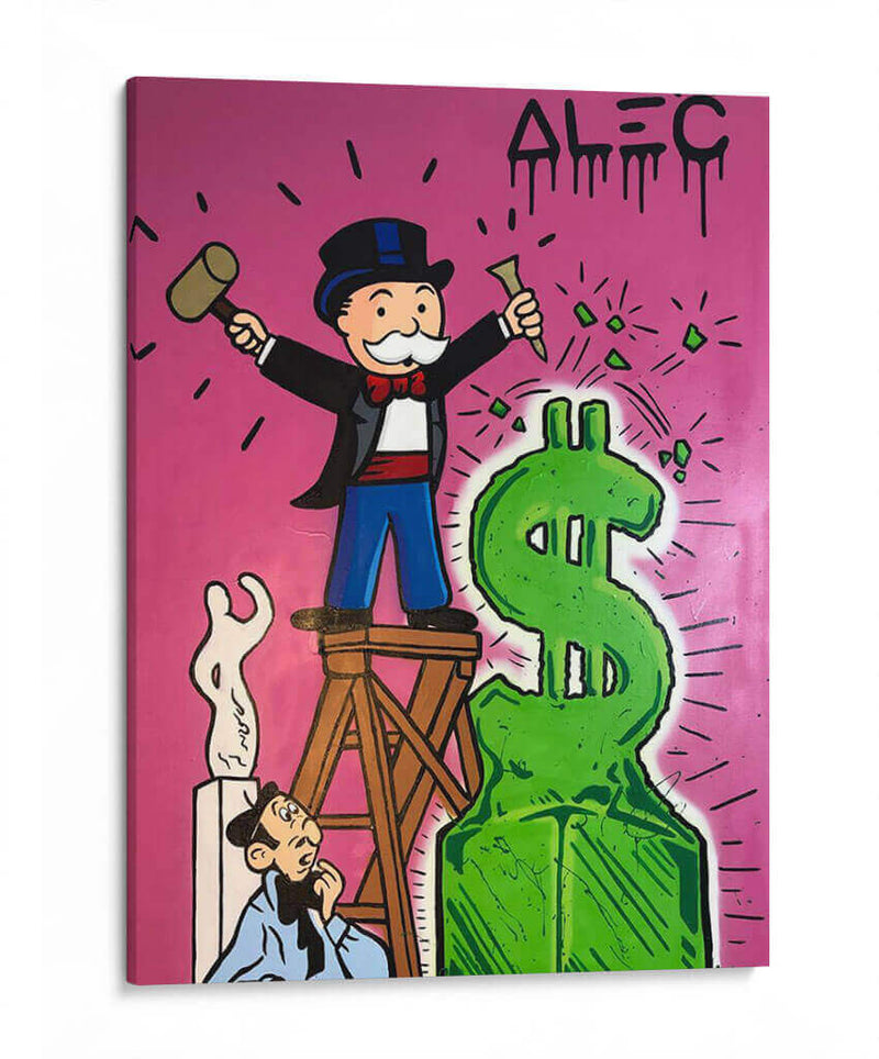 Estatua al dólar - Alec Monopoly | Cuadro decorativo de Canvas Lab