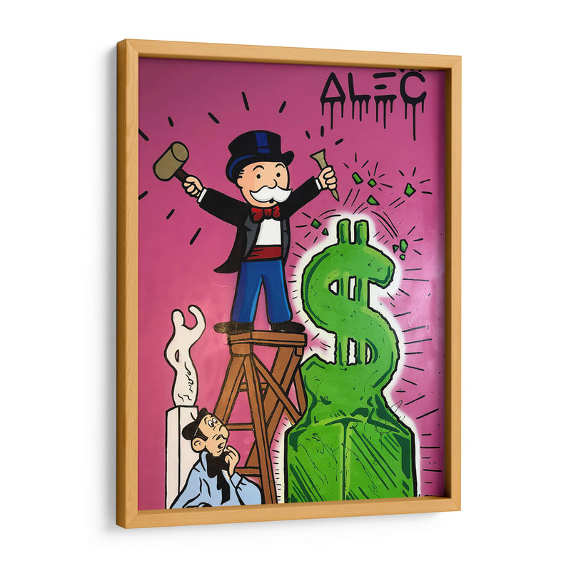 Estatua al dólar - Alec Monopoly | Cuadro decorativo de Canvas Lab