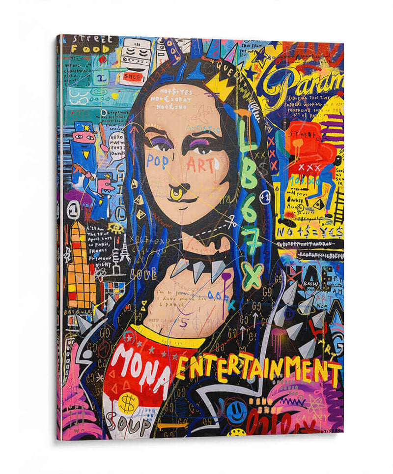 Mona Lisa Pop - Alec Monopoly | Cuadro decorativo de Canvas Lab