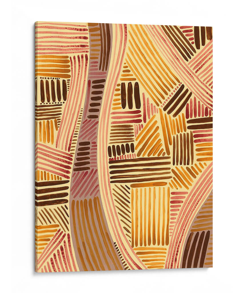 Bandas De Patrón Ii - Regina Moore | Cuadro decorativo de Canvas Lab