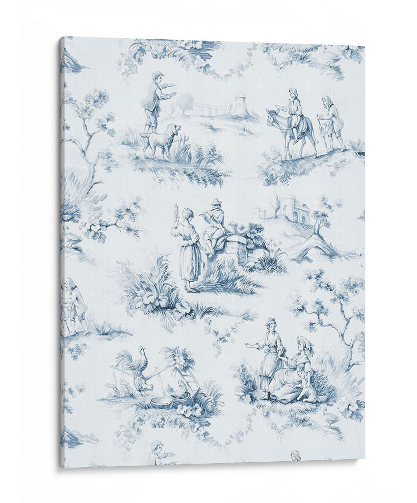 Diseño De Toile En Azul - Shima Shanti | Cuadro decorativo de Canvas Lab