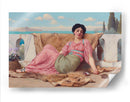 La mascota tranquila - John William Godward | Cuadro decorativo de Canvas Lab