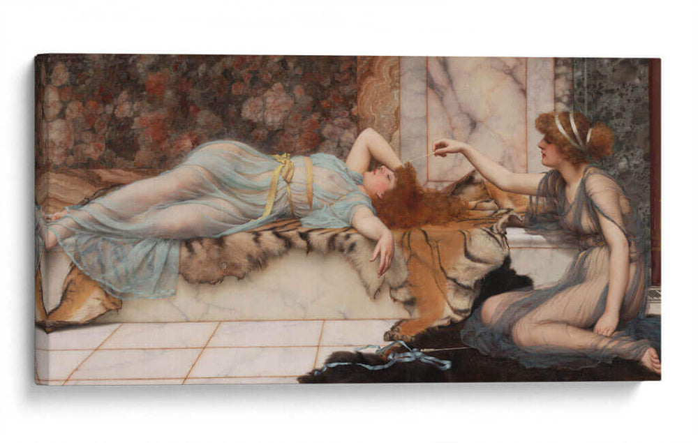 Travesura y reposo - John William Godward | Cuadro decorativo de Canvas Lab