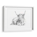 Bosquejo De Ganado Highland I - Ethan Harper | Cuadro decorativo de Canvas Lab