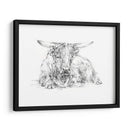 Bosquejo De Ganado Highland Ii - Ethan Harper | Cuadro decorativo de Canvas Lab