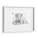 Bosquejo De Ganado Highland Ii - Ethan Harper | Cuadro decorativo de Canvas Lab