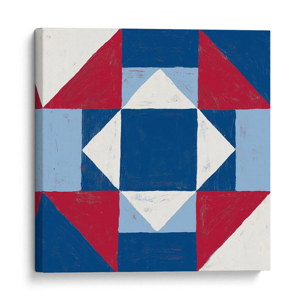 Americana Patchwork Tile Iii - Vanna Lam | Cuadro decorativo de Canvas Lab