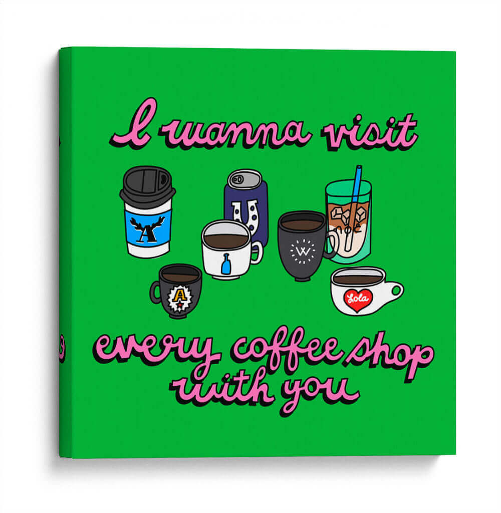 Coffee & You - Marcela Illustrates | Cuadro decorativo de Canvas Lab