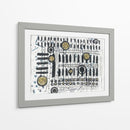 Notas Y Llaves - Albertus Seba | Cuadro decorativo de Canvas Lab