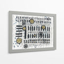 Notas Y Llaves - Albertus Seba | Cuadro decorativo de Canvas Lab