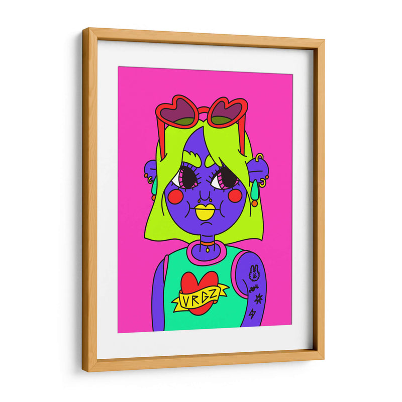 Neon girl - Marcela Illustrates | Cuadro decorativo de Canvas Lab