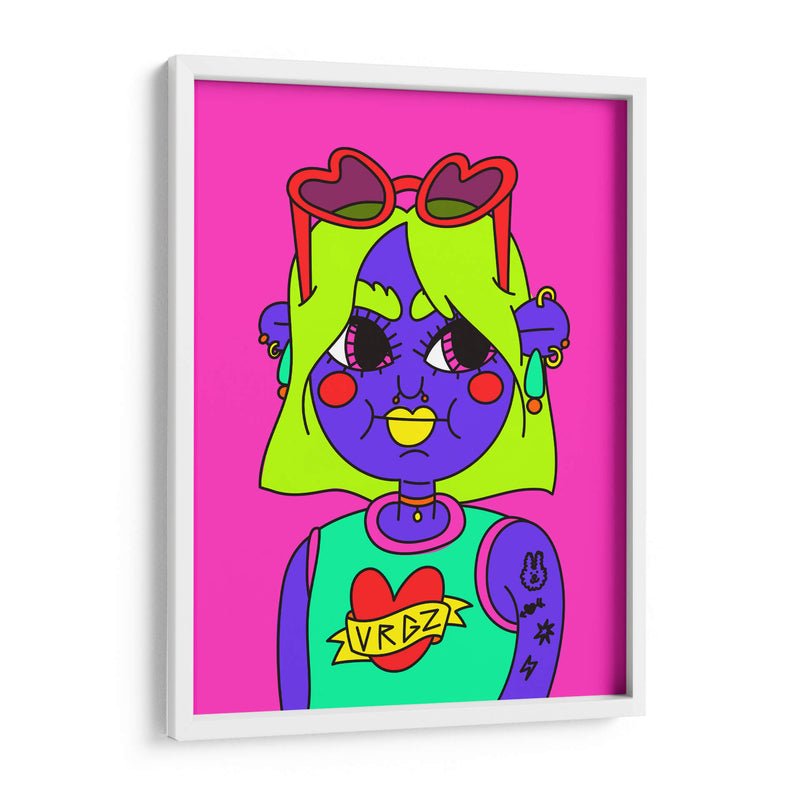 Neon girl - Marcela Illustrates | Cuadro decorativo de Canvas Lab
