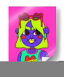 Neon girl - Marcela Illustrates | Cuadro decorativo de Canvas Lab